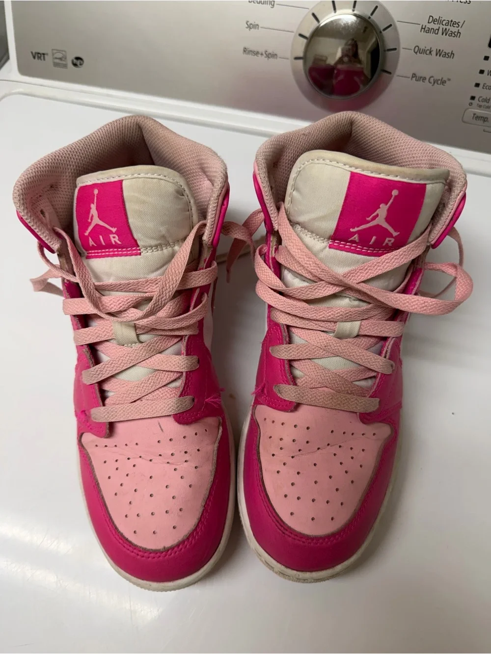 Nike Youth 6Y Pink Two-Tone High-Top Sneakers